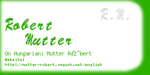 robert mutter business card